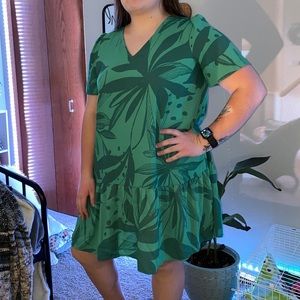 Green Floral Dress